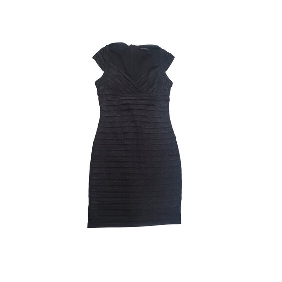 Events Collection Black Sleeveless Bodycon Dress With V-Neck Design & Back Zip C - Picture 1 of 12
